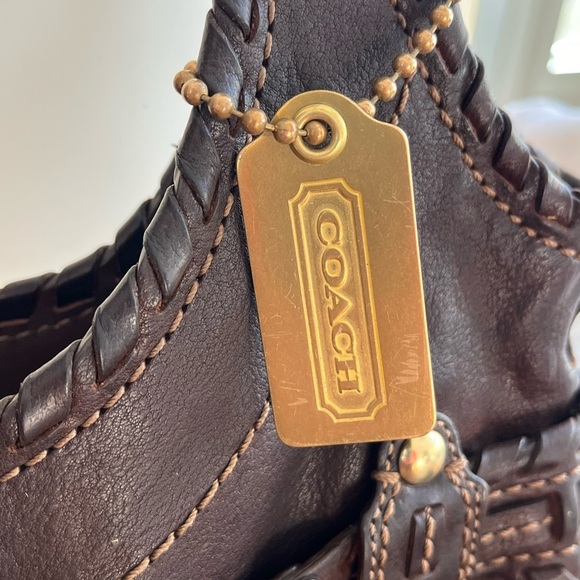 Vintage Coach Limited Edition Brown Ergo Belted Hobo Bag with Braided Leather - Picture 10 of 14